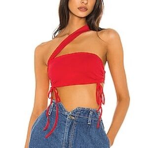 Revolve Superdown Myra One Shoulder Top in Red